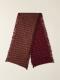 BORBONESE SCIARPA FRANGE 30X170 TORTORA/BORDEAUX  TORTORA/BORDEAUX