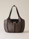 BORBONESE BORSA SHOPPING M. OP NATURALE /NERO  OP NATURALE NERO