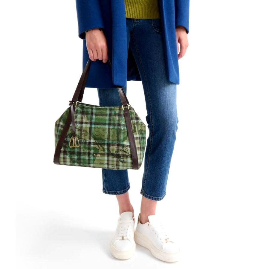 ALVIERO MARTINI 1^ CLASSE TARTAN SOUL BORSA A MANO VERDE MUSCHIO VERDE MUSCHIO 2