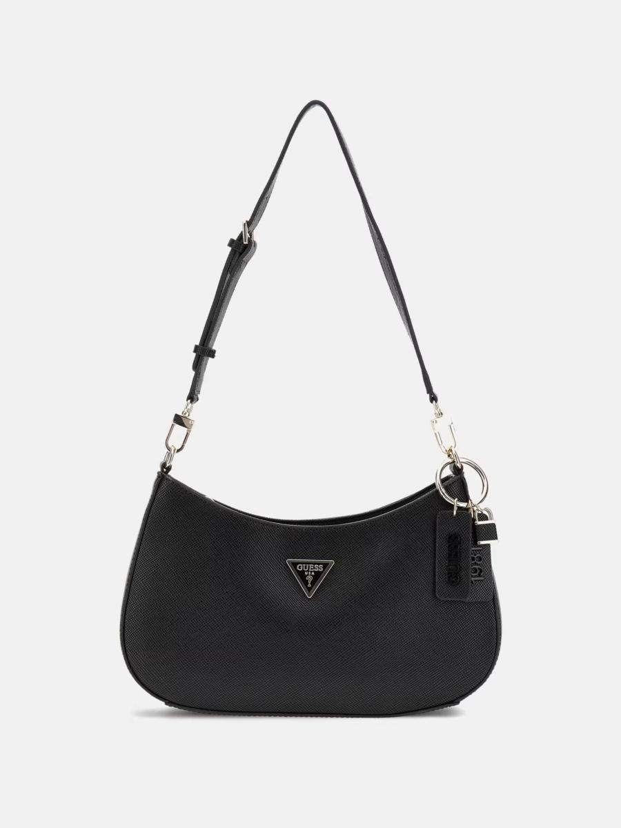 GUESS BORSA NOELLE II TOP ZIP SHOULDER BLACK BLACK GUESS BORSA NOELLE II TOP ZIP SHOULDER BLACK BLACK 1