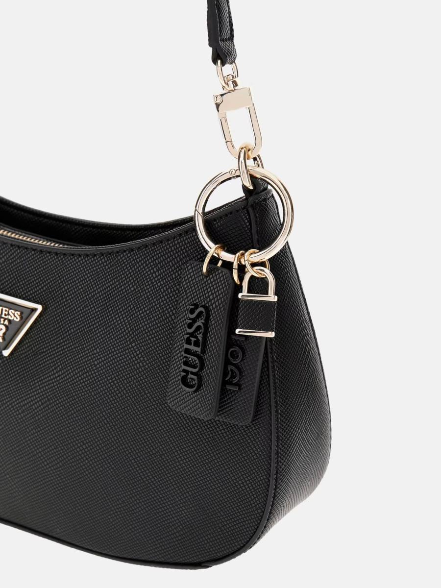 GUESS BORSA NOELLE II TOP ZIP SHOULDER BLACK BLACK GUESS BORSA NOELLE II TOP ZIP SHOULDER BLACK BLACK 4