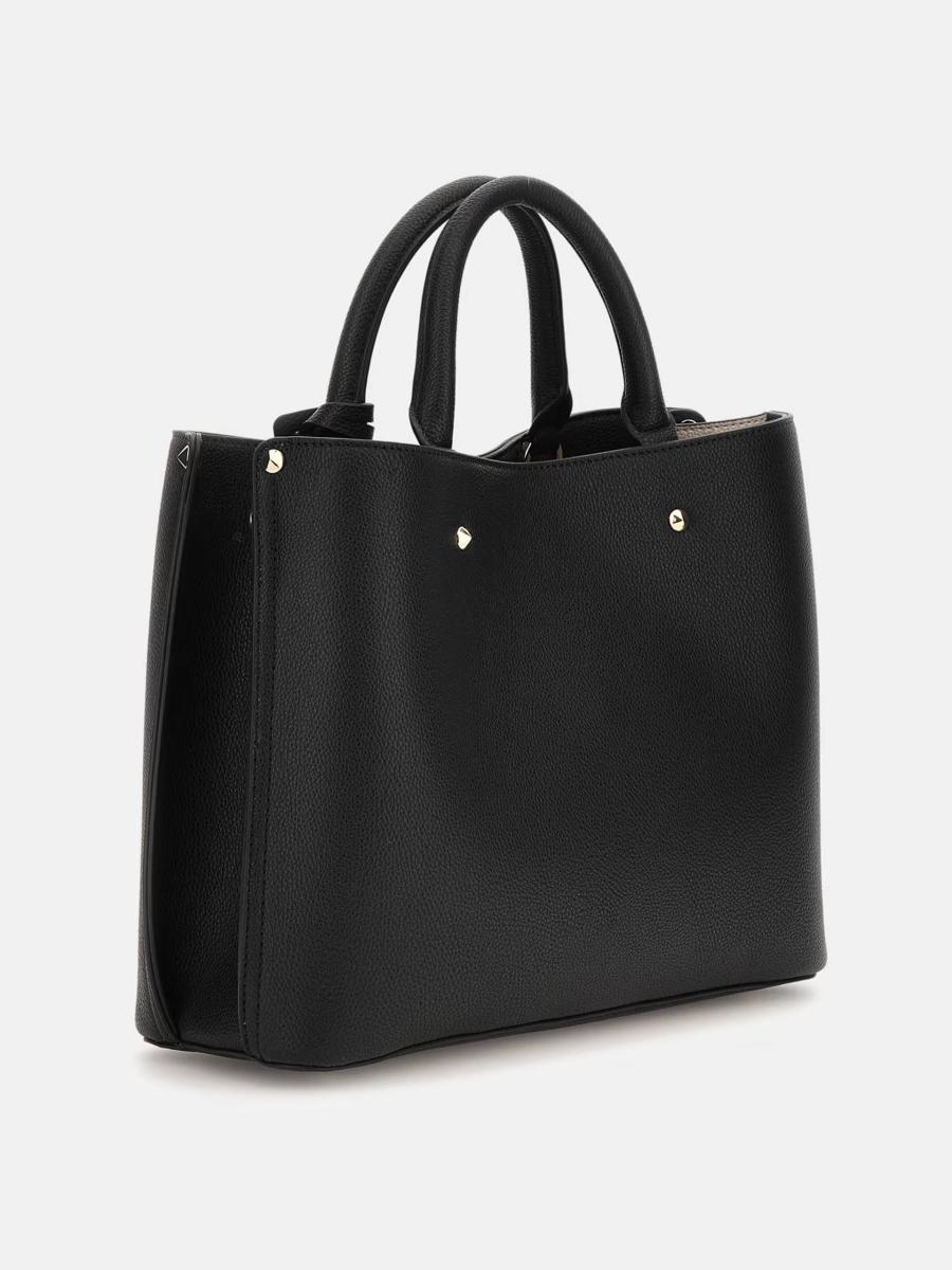 GUESS BORSA MERIDIAN II GIRLFRIEND SATCHEL BLACK BLACK GUESS BORSA MERIDIAN II GIRLFRIEND SATCHEL BLACK BLACK 2