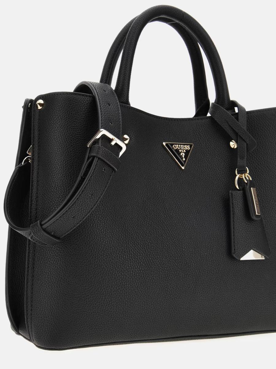 GUESS BORSA MERIDIAN II GIRLFRIEND SATCHEL BLACK BLACK GUESS BORSA MERIDIAN II GIRLFRIEND SATCHEL BLACK BLACK 4