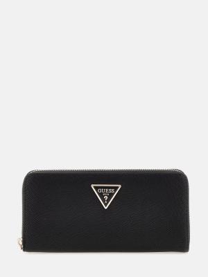 GUESS  LAUREL II SLG LARGE ZIP AROUND BLACK  BLACK