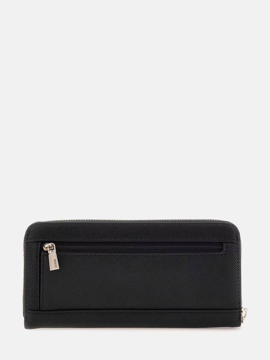 GUESS PORTAFOGLIO LAUREL II SLG LARGE ZIP AROUND BLACK BLACK GUESS PORTAFOGLIO LAUREL II SLG LARGE ZIP AROUND BLACK BLACK 2