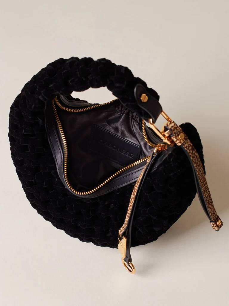 BORBONESE BORSA HOBO PETITE NERO/OP NATURALE BORBONESE BORSA HOBO PETITE NERO/OP NATURALE 6