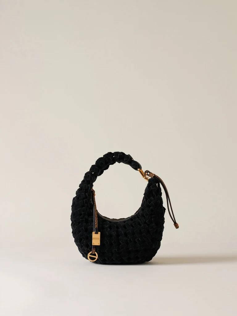 BORBONESE BORSA HOBO PETITE NERO/OP NATURALE BORBONESE BORSA HOBO PETITE NERO/OP NATURALE 1