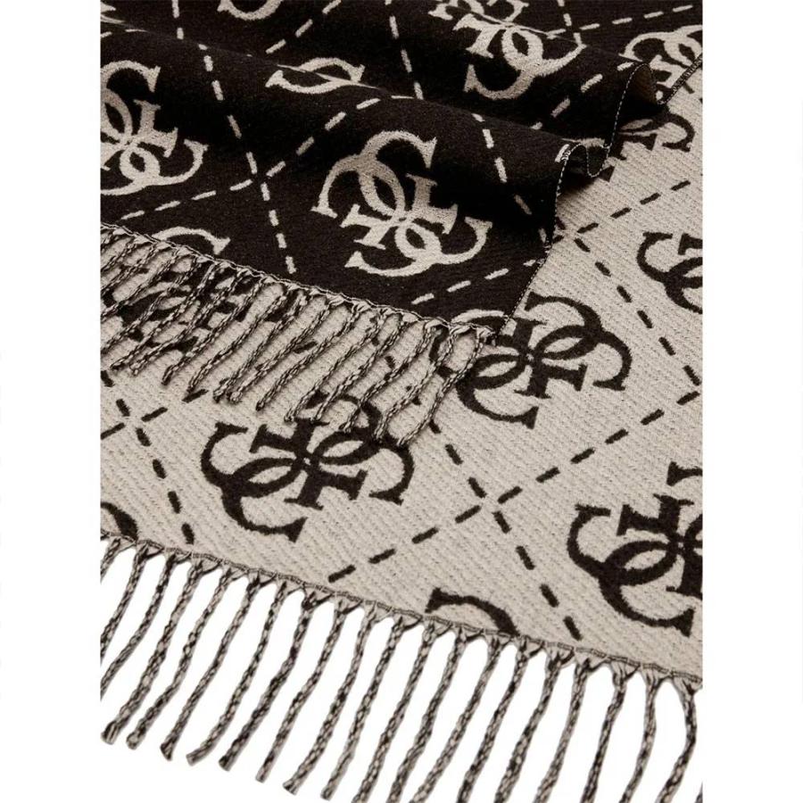 GUESS SCIARPA SCARF 70X190 BLACK LOGO  BLACK LOGO  3