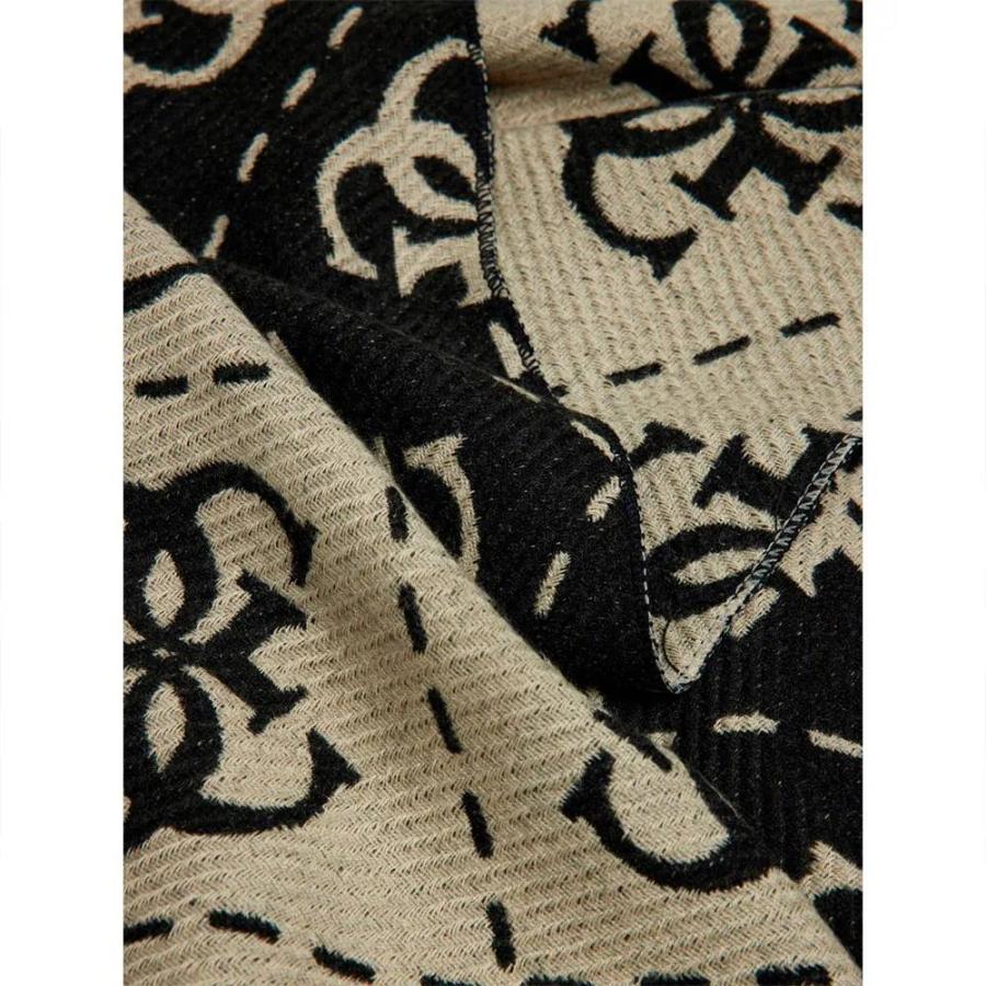 GUESS SCIARPA SCARF 70X190 BLACK LOGO  BLACK LOGO  4