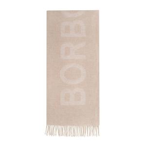 BORBONESE SCIARPA LOGO 42X200 BEIGE/CREAM BEIGE/CREAM