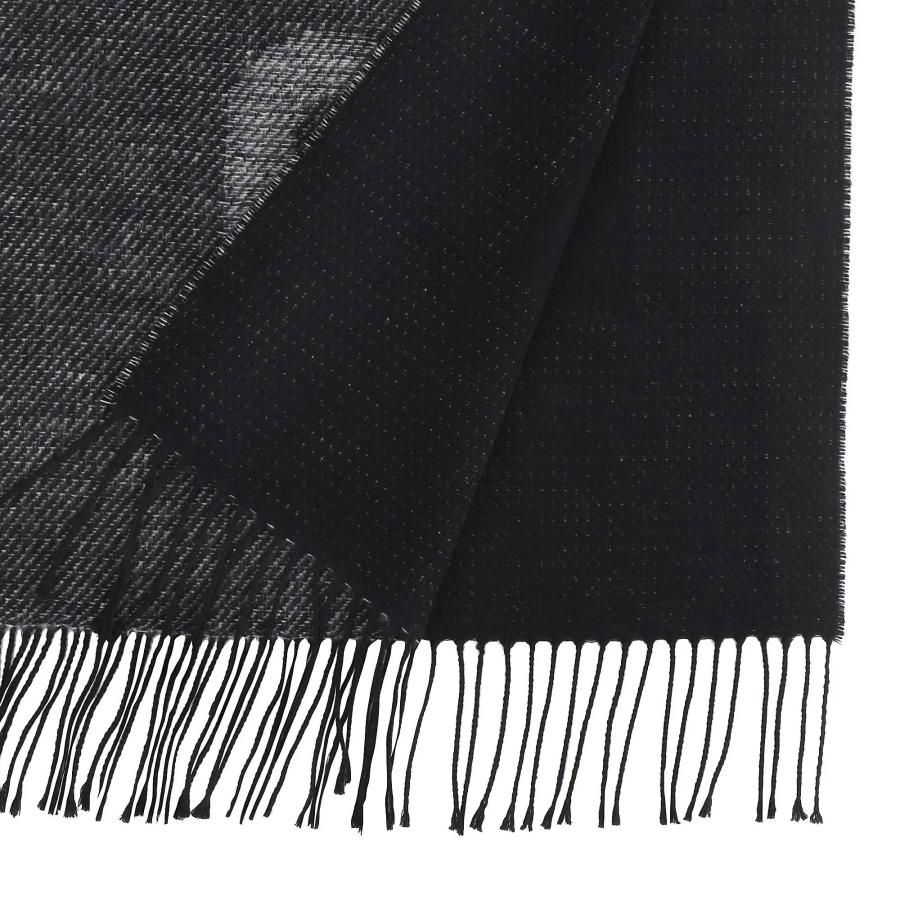 BORBONESE SCIARPA LOGO 42X200 BLACK/GREY BLACK/GREY BORBONESE SCIARPA LOGO 42X200 BLACK/GREY BLACK/GREY 2