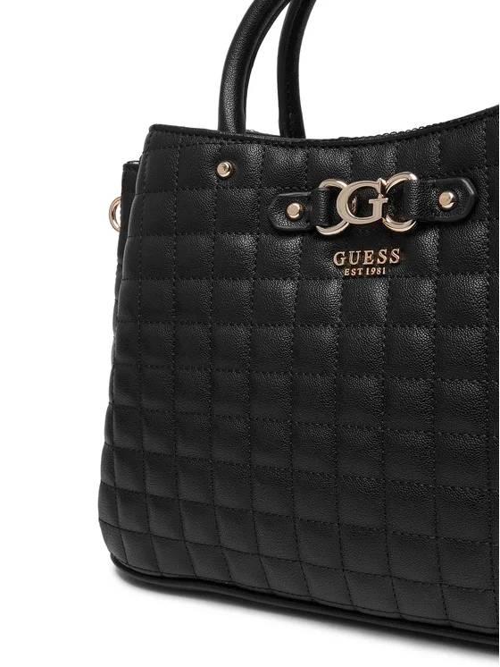 GUESS BORSA NADIRA GIRLFRIEND SATCHEL BLACK GUESS BORSA NADIRA GIRLFRIEND SATCHEL BLACK 4