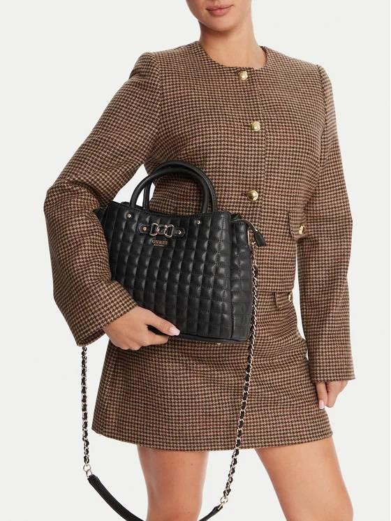 GUESS BORSA NADIRA GIRLFRIEND SATCHEL BLACK GUESS BORSA NADIRA GIRLFRIEND SATCHEL BLACK 6