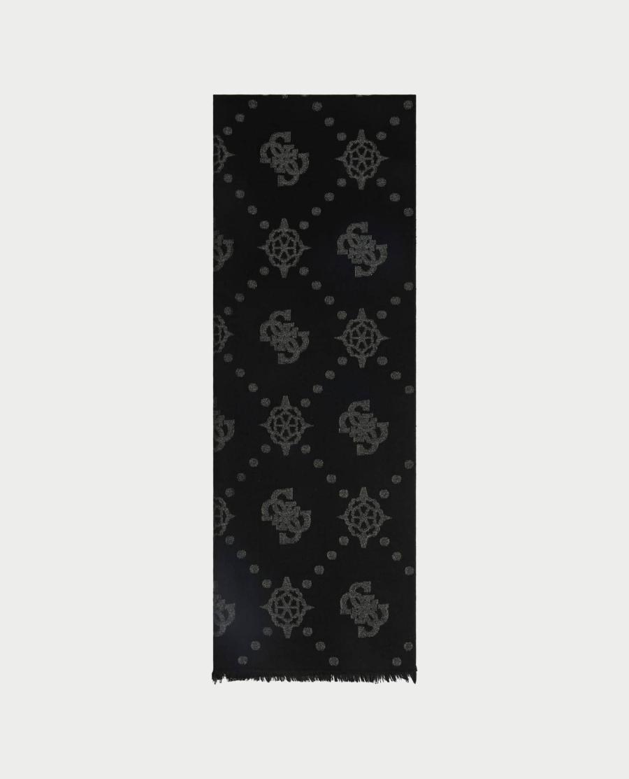 GUESS SCIARPA ZALINA SCARF 70X180 BLACK BLACK GUESS SCIARPA ZALINA SCARF 70X180 BLACK BLACK