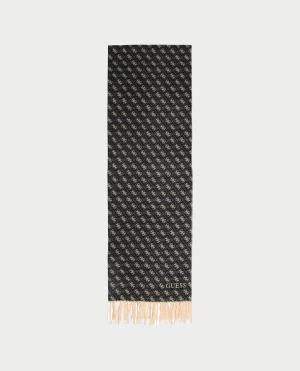 GUESS SCIARPA SCARF 60X180 BLACK  BLACK