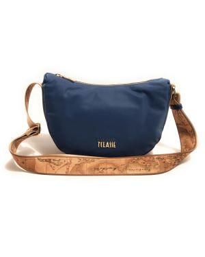 ALVIERO MARTINI 1^ CLASSE TRACOLLA MEZZALUNA PICCOLA BLU NOTTE  BLU NOTTE 