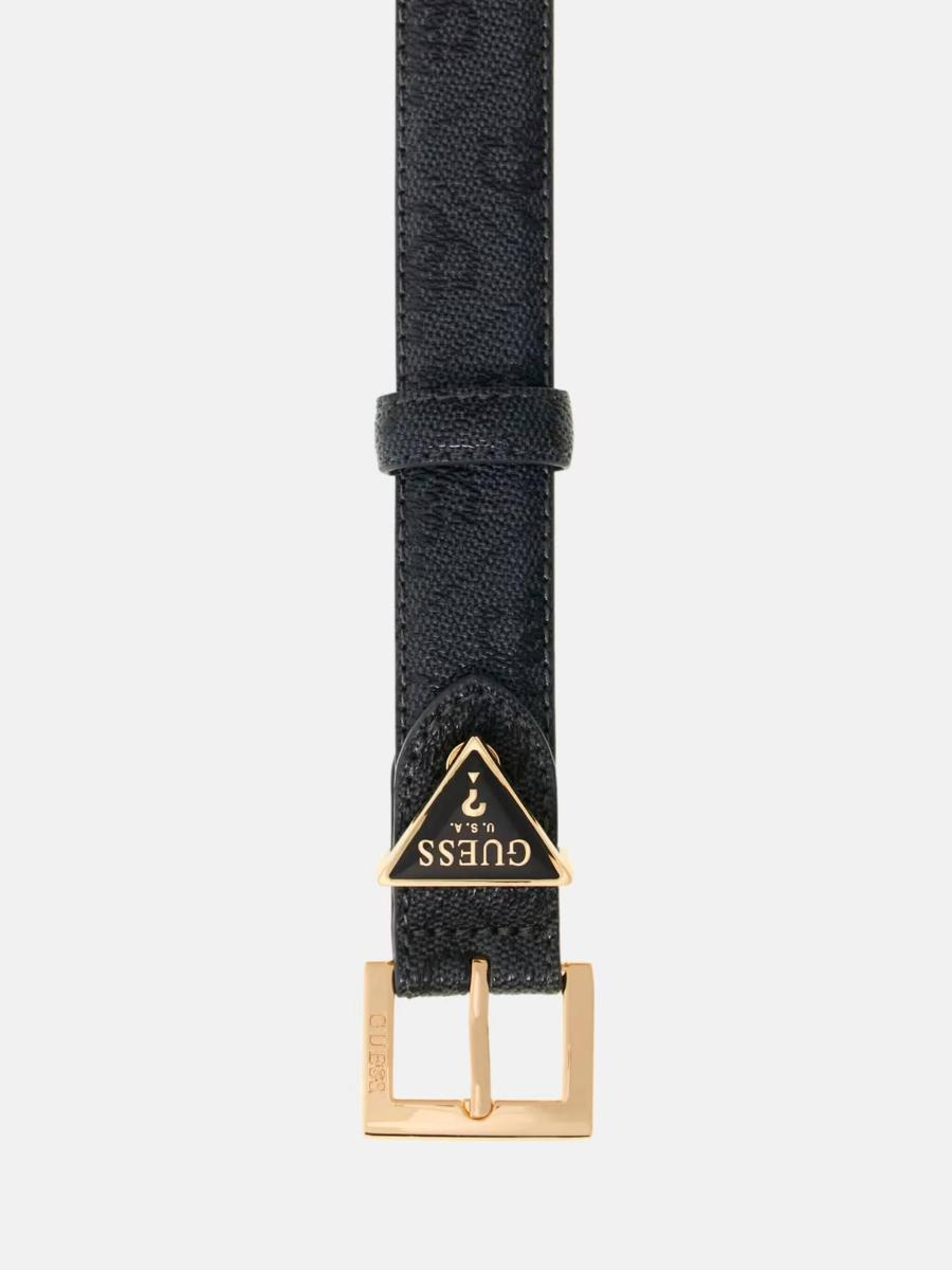 GUESS CINTURA NOELLE ADJ & NOT REV H25 BLACK  COAL LOGO  2