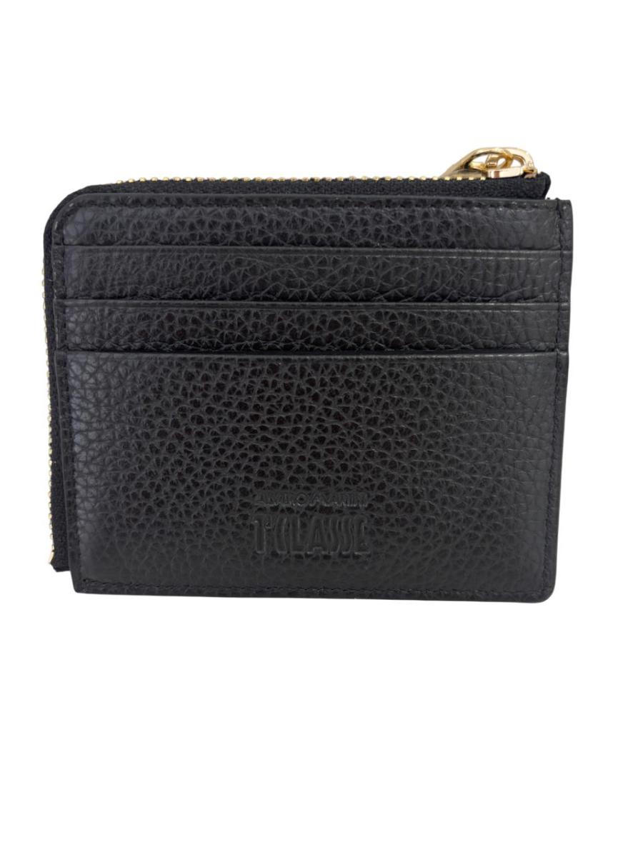 ALVIERO MARTINI 1^ CLASSE PORTACARTE CON ZIP NERO  NERO 2