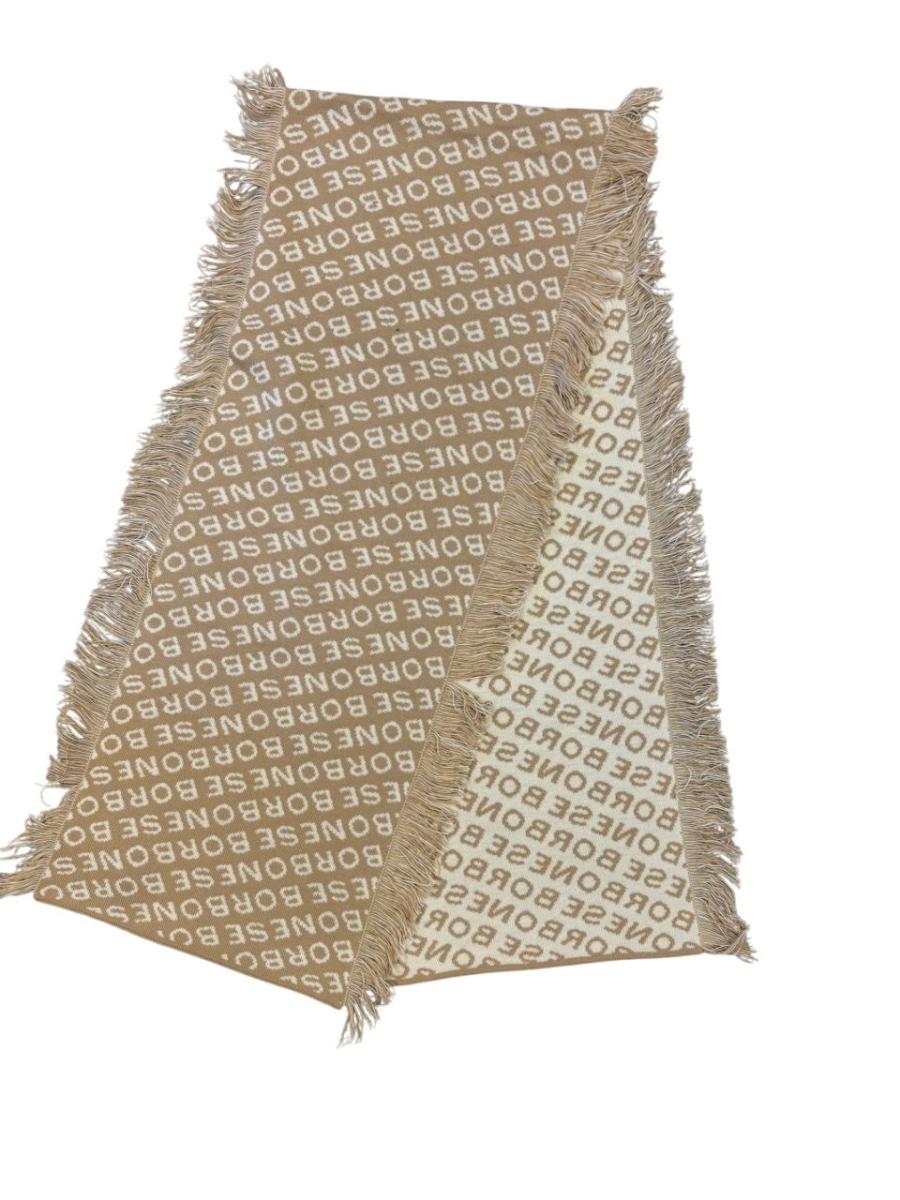 BORBONESE SCIARPA FRANGE 30X170 CAMMELLO/SABBIA CAMMELLO/SABBIA  2