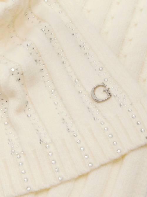 GUESS SCIARPA KNITTED SCARF 30X165 WHITE  WHITE 3