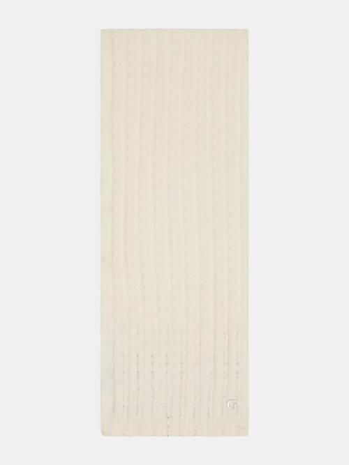 GUESS SCIARPA KNITTED SCARF 30X165 WHITE  WHITE 1