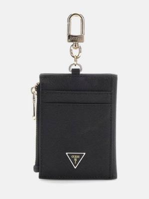 GUESS PORTACHIAVI CARD HOLDER  BLACK