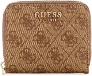 GUESS PORTAFOGLIO LAUREL II SLG SMALL ZIP AROUND  LATTE LOGO 