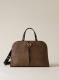 BORBONESE BORSA BAULETTO M. C/T OP NATURALE/ NERO  OP NATURALE NERO