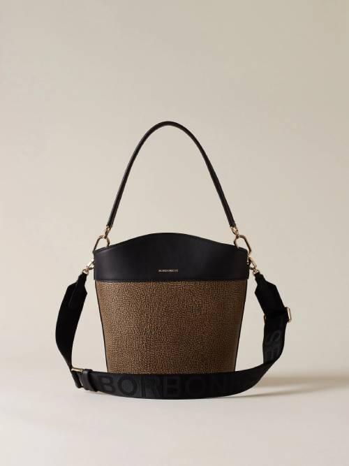 BORBONESE BORSA SECCHIELLO S OP NATURALE/NERO NERO 2