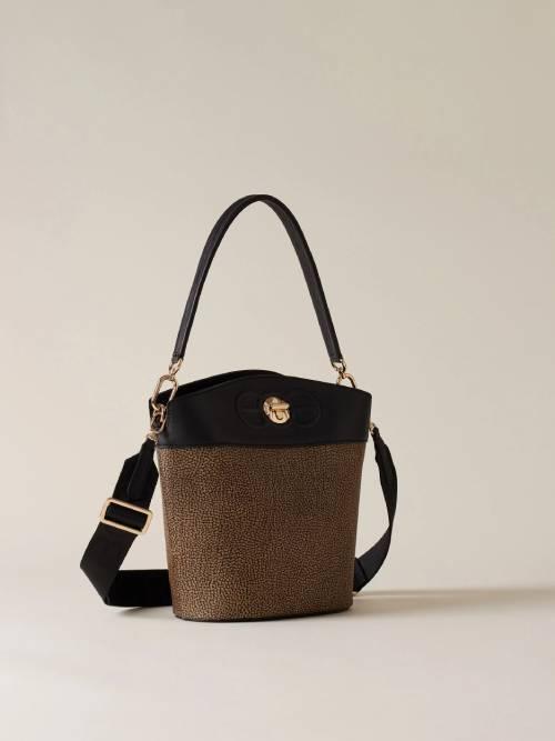 BORBONESE BORSA SECCHIELLO S OP NATURALE/NERO NERO 3
