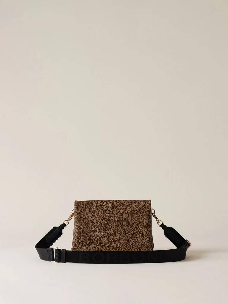 BORBONESE BORSA MINI/PORTA TELEFONO OP NATURALE/NERO  OP NATURALE NERO 3