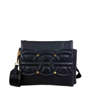 BORBONESE BORSA CROSS OVER TRIFOLDER NERO/OP NATURALE  NERO