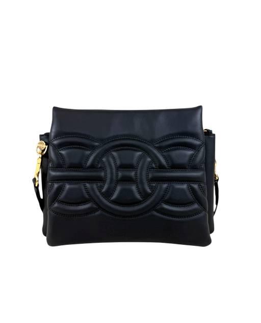 BORBONESE BORSA CROSS OVER TRIFOLDER NERO/OP NATURALE NERO BORBONESE BORSA CROSS OVER TRIFOLDER NERO/OP NATURALE NERO 2