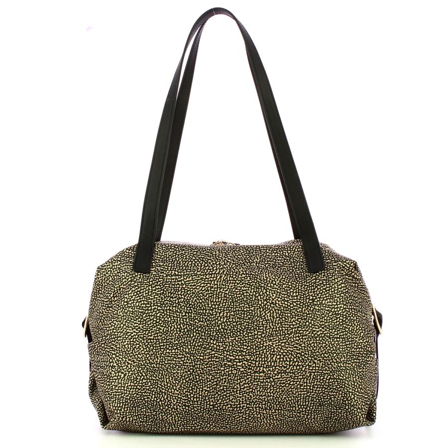 BORBONESE BORSA SHOPPIMG M. OP NATURALE NERO  OP NATURALE NERO 3