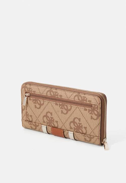 GUESS PORTAFOGLIO ERENIA SLG LARGE ZIP AROUND LATTE LOGO GUESS PORTAFOGLIO ERENIA SLG LARGE ZIP AROUND LATTE LOGO 2