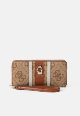 GUESS PORTAFOGLIO ERENIA SLG LARGE ZIP AROUND  LATTE LOGO 