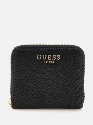 GUESS PORTAFOGLIO LAUREAL II SLG SMALL ZIP AROUND BLACK BLACK