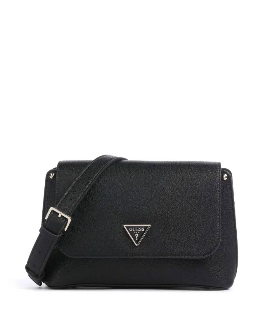 GUESS BORSA MERIDIAN II FLAP CROSSBODY BLACK GUESS BORSA MERIDIAN II FLAP CROSSBODY BLACK 1
