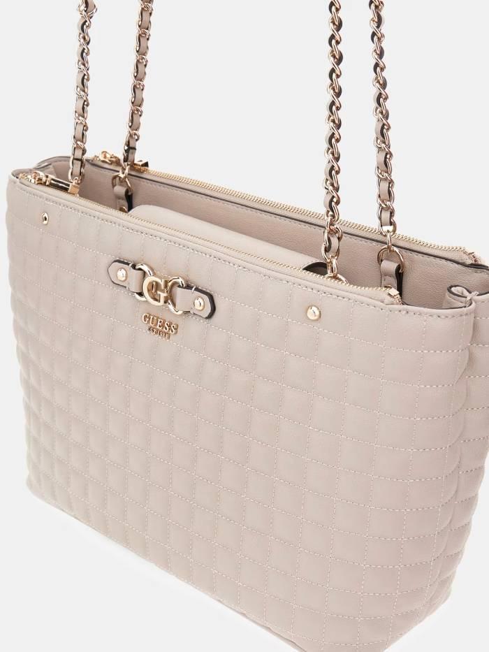 GUESS BORSA NADIRA STATUS TOTE LIGHT TAUPE GUESS BORSA NADIRA STATUS TOTE LIGHT TAUPE 3