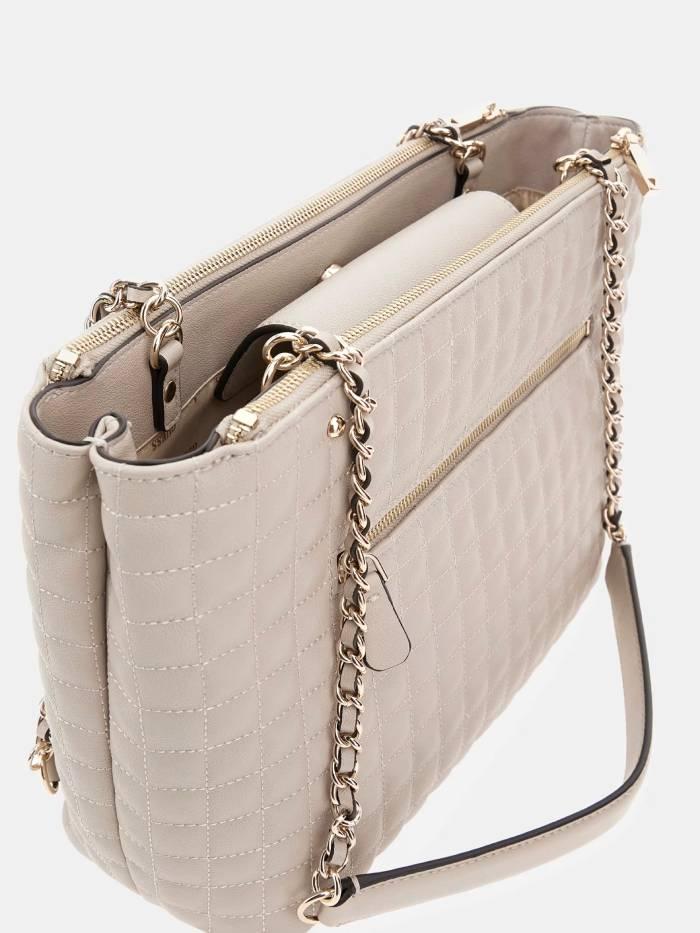 GUESS BORSA NADIRA STATUS TOTE LIGHT TAUPE GUESS BORSA NADIRA STATUS TOTE LIGHT TAUPE 4