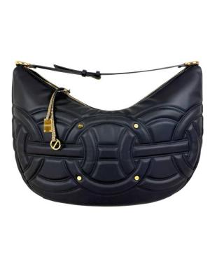 BORBONESE BORSA HOBO L NERO/OP NATURALE NERO