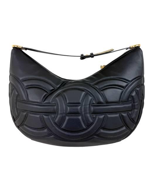 BORBONESE BORSA HOBO L NERO/OP NATURALE NERO BORBONESE BORSA HOBO L NERO/OP NATURALE NERO 3