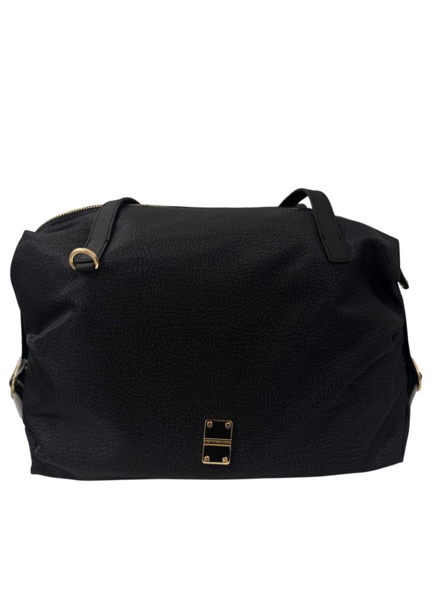 BORBONESE BORSA SHOPPING M. DARK BLACK  DARK BLACK 1