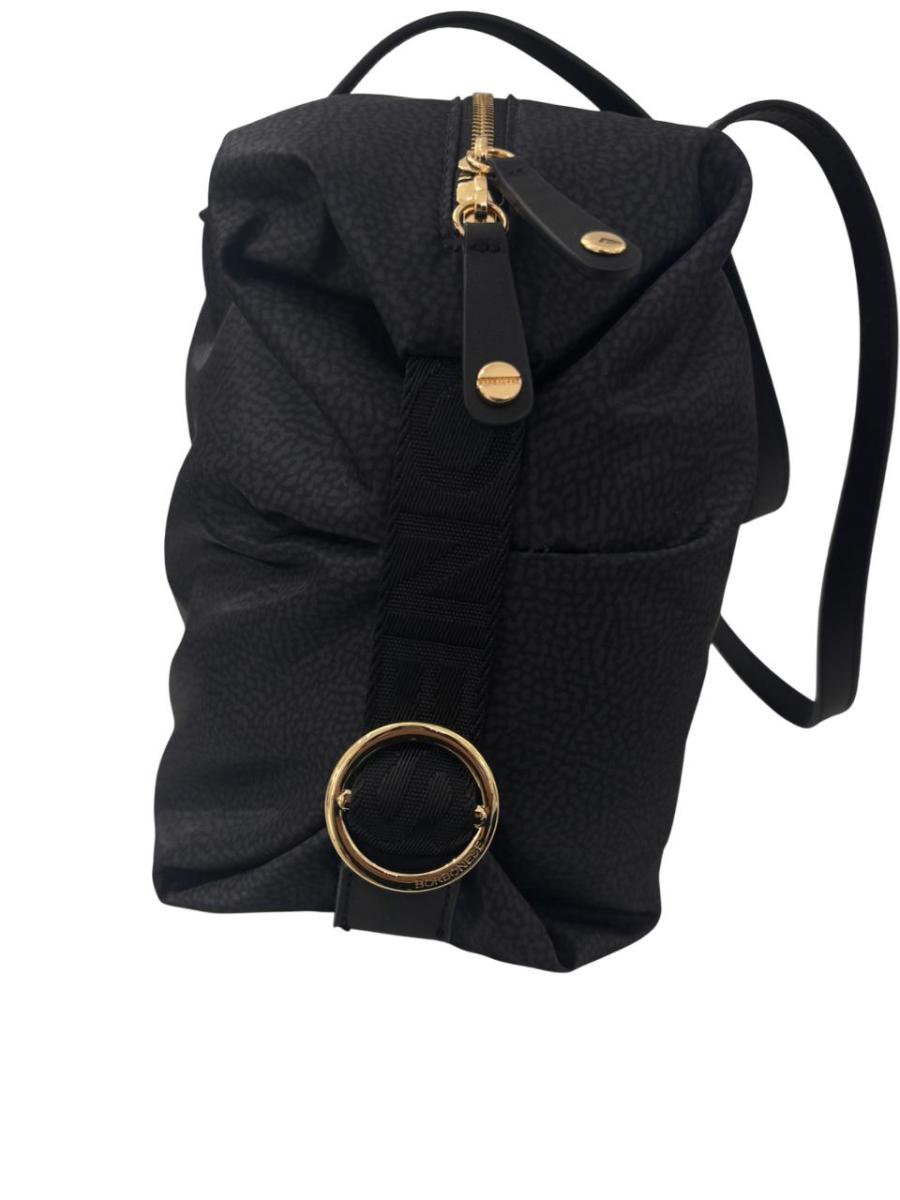 BORBONESE BORSA SHOPPING M. DARK BLACK  DARK BLACK 3