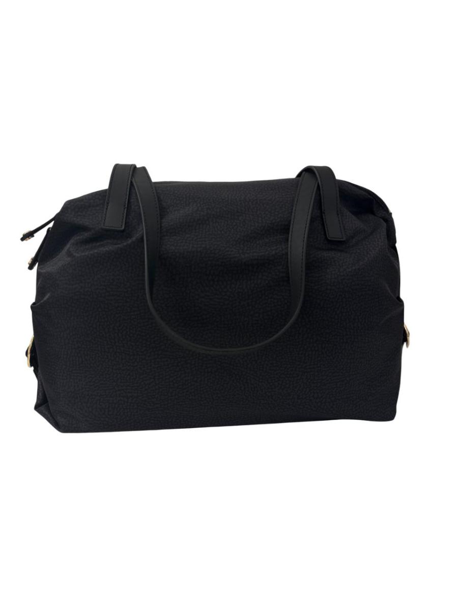 BORBONESE BORSA SHOPPING M. DARK BLACK  DARK BLACK 2
