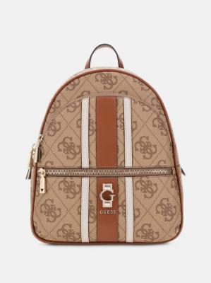GUESS ZAINO ERENIA LARGE BACKPACK  LATTE LOGO 