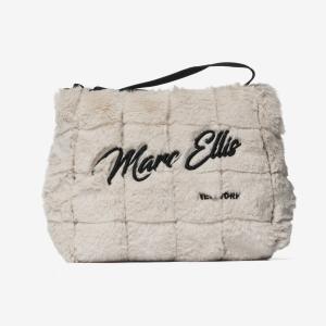 MARC ELLIS POCHETTE BUBY HAIR CLUTCH TAUPE  TAUPE 