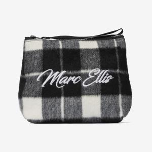 MARC ELLIS POCHETTE BUBY CHECK CLUTCH BLACK  BLACK 