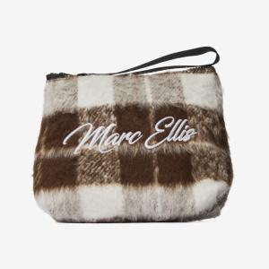 MARC ELLIS POCHETTE BUBY CHECK CLUTCH COCOA COCOA