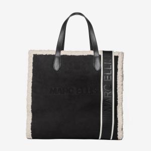 MARC ELLIS BORSA BUBY SUEDE L BLACK  BLACK 